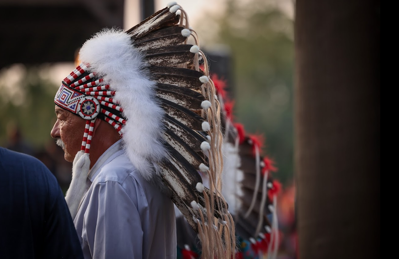 line of many Indigenous headdress